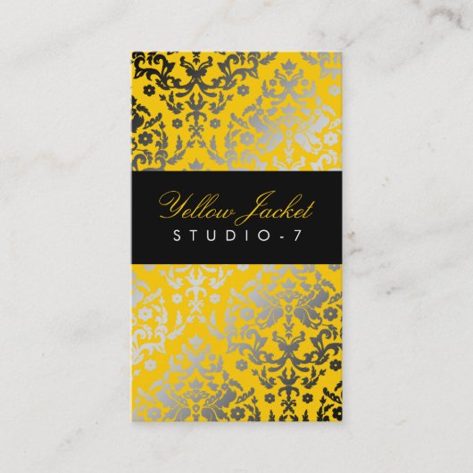 311 Dazzling Damask Yellow Jacket Visitekaartje (Voorkant)