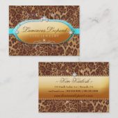 311 De lumierige luipaard Turquoise Trim Visitekaartje (Voorkant / Achterkant)