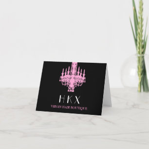 311 de Roze Kroonluchter van de Boutique Glitz Bedankkaart