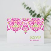 311 de Trillende Tuin van het Damast van Mon RSVP Kaartje (Staand voorkant)