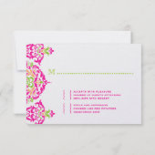 311 de Trillende Tuin van het Damast van Mon RSVP Kaartje (Achterkant)