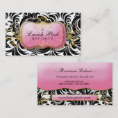 311 De zwarte bladzijden van het Lavish-roze Bord Visitekaartje (Voorkant / Achterkant)