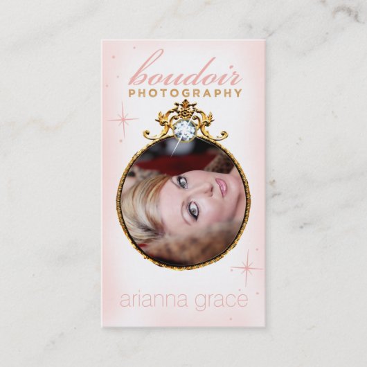 311 Diamond Boudoir Fotografie Sjabloon Visitekaartje (Voorkant)