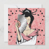 311-Diamond Geisha | Achtergrond Cherry Blossom Kaart (Voorkant)