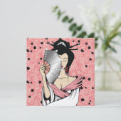 311-Diamond Geisha | Achtergrond Cherry Blossom Kaart (Staand voorkant)