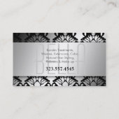 311-Diamond Geisha | Damask Shimmer Black Visitekaartje (Achterkant)