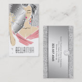 311-Diamond Geisha | Grijze Shimmer Visitekaartje (Voorkant / Achterkant)