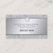 311-Diamond Geisha | Grijze Shimmer Visitekaartje (Achterkant)
