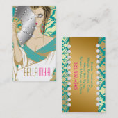 311-Diamond Geisha | Turquoise Gold Visitekaartje (Voorkant / Achterkant)