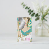 311-Diamond Geisha | Turquoise Gold Visitekaartje (Staand voorkant)