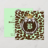 311 Diamond Medallion Leopard Brown Mint Green Kaart (Voorkant / Achterkant)