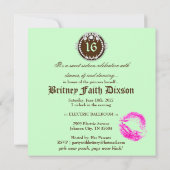 311 Diamond Medallion Leopard Brown Mint Green Kaart (Achterkant)
