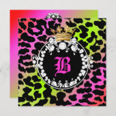 311 Diamond Medallion Leopard Neon Cherry Kaart (Voorkant / Achterkant)