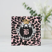 311 Diamond Medallion Leopard Peach Kaart (Staand voorkant)