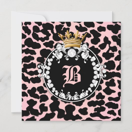 311 Diamond Medallion Leopard Peach Kaart (Voorkant)