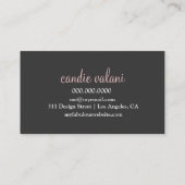 311 Divine Grey Damask Cupcake Visitekaartje (Achterkant)