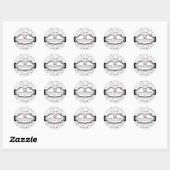 311 Divine Grey Hearts Cupcake Sticker (Vel)