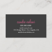 311 Divine Grey White Damask Cupcake Visitekaartje (Achterkant)