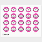 311 Divine Pink Zebra Stripe Sticker (Vel)