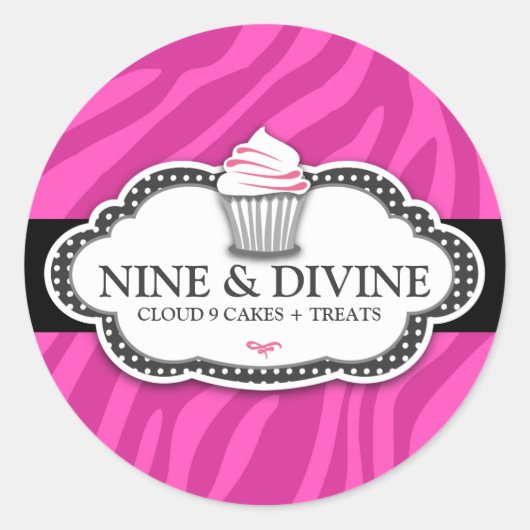 311 Divine Pink Zebra Stripe Sticker (Voorkant)