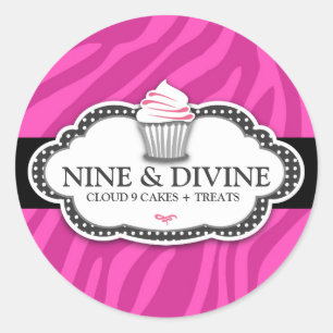 311 Divine Pink Zebra Stripe Sticker
