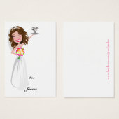 311 Dollface Bridal Diamond Label Visitekaartjes (Voorkant /achterkant)