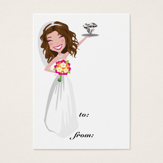 311 Dollface Bridal Diamond Label Visitekaartjes (Voorkant)