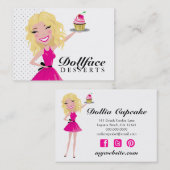 311 Dollface Desserts Blondie 3,5 x 2 Visitekaartje (Voorkant / Achterkant)