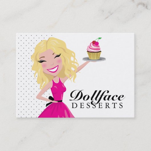 311 Dollface Desserts Blondie 3,5 x 2 Visitekaartje (Voorkant)
