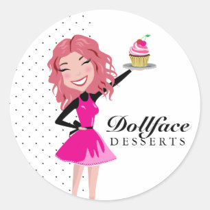 311 Dollface Desserts Blondie Ronde Sticker