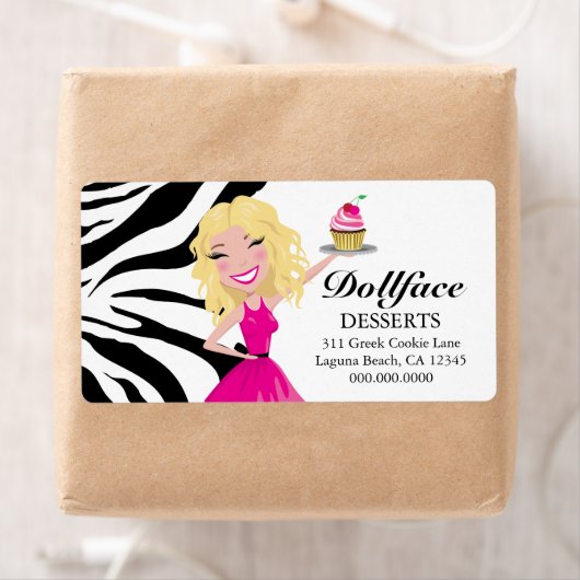 311 Dollface Desserts Blondie Zebra Print Etiket (Insitu)