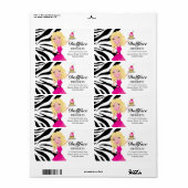 311 Dollface Desserts Blondie Zebra Print Etiket (Full Sheet)