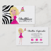 311 Dollface Desserts Blondie Zebra Visitekaartje (Voorkant / Achterkant)