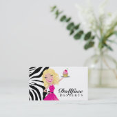 311 Dollface Desserts Blondie Zebra Visitekaartje (Staand voorkant)