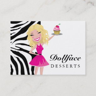 311 Dollface Desserts Blondie Zebra Visitekaartje