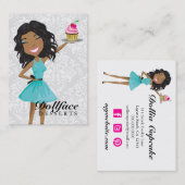 311 Dollface Desserts Ebonie Cadebox Blue 3.5 x 2 Visitekaartje (Voorkant / Achterkant)