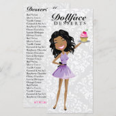 311 Dollface Desserts Ebonie Damask Menu (Voorkant / Achterkant)