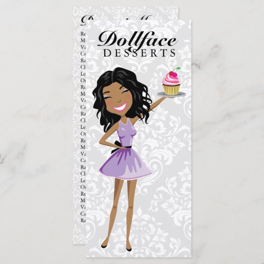 311 Dollface Desserts Ebonie Damask Menu (Voorkant / Achterkant)