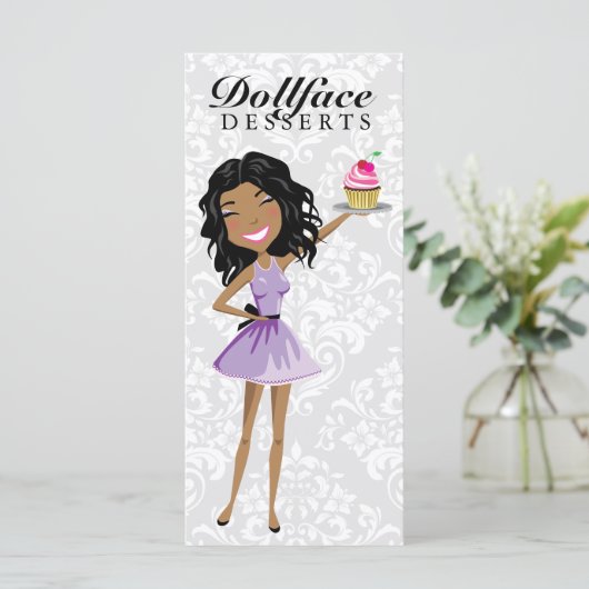 311 Dollface Desserts Ebonie Damask Menu (Staand voorkant)