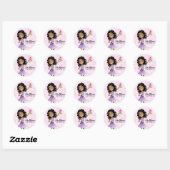 311 Dollface Desserts Ebonie Roze Damask Ronde Sticker (Vel)