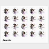 311 Dollface Desserts Ebonie Zebra Ronde Sticker (Vel)