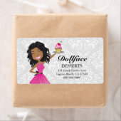 311 Dollface Desserts Heet Roze Ebonie Damask Etiket (Insitu)