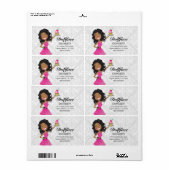 311 Dollface Desserts Heet Roze Ebonie Damask Etiket (Full Sheet)