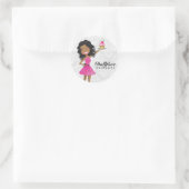 311 Dollface Desserts Heet Roze Ebonie Damask Ronde Sticker (Tas)