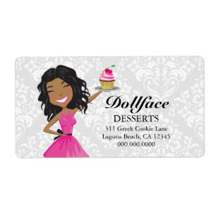 311 Dollface Desserts Hot Pink Ebonie Damask Etiket