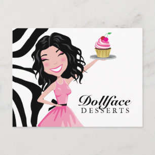 311 Dollface Desserts Kohlie Zebra Briefkaart