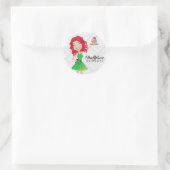 311 Dollface Desserts Rubie Damask Ronde Sticker (Tas)