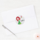 311 Dollface Desserts Rubie Damask Ronde Sticker (Envelop)