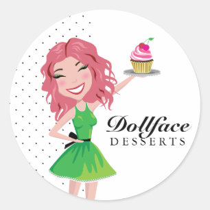 311 Dollface Desserts Strawberry Blonde Classic Ronde Sticker