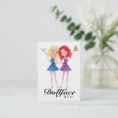 311 Dollface Duo Blonde Red Hair Visitekaartje (Staand voorkant)